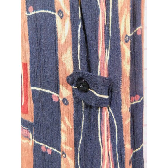 Sag Harbor Vtg Sleeveless Tribal Print Maxi Dress Brown Boho Large - Picture 5 of 11